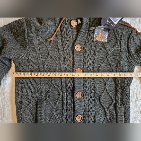 NWT American Stitch Men's Green Hooded Cardigan-Style Jacket/Coat Size Medium - Picture 7 of 13